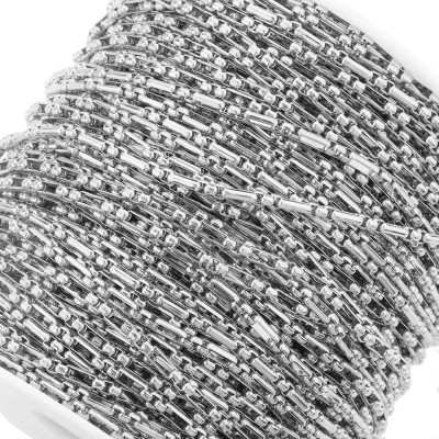 Řetízek s dlouhými články a box očky ocel dvě varianty