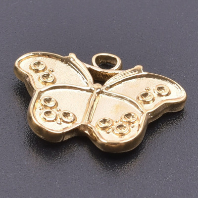 Butterfly pendant, 3-color variants, surgical steel