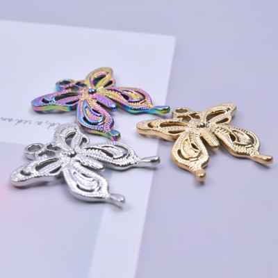 Butterfly pendant three color combinations surgical steel