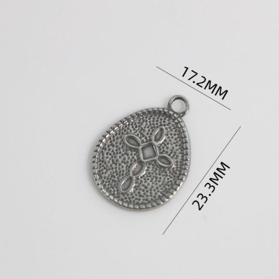 Patty pendant with cross, surgical steel