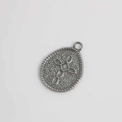 Patty pendant with cross, surgical steel