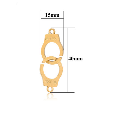 Claw connector, surgical steel, two color variants