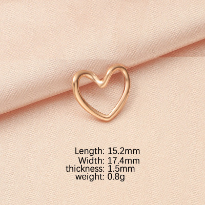 Shaped heart pendant, 3 color options, surgical steel