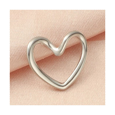 Shaped heart pendant, 3 color options, surgical steel