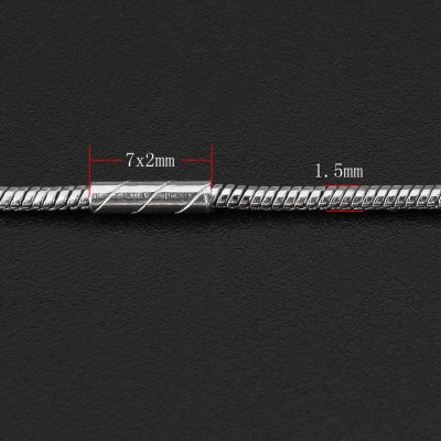 Tube with 2.5mm decorative tubes made of surgical steel
