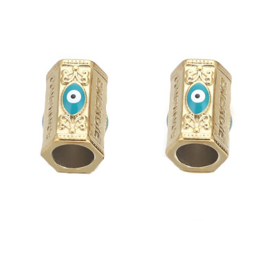 Korálek trubička ve zlaté galvanizaci chirurgická ocel