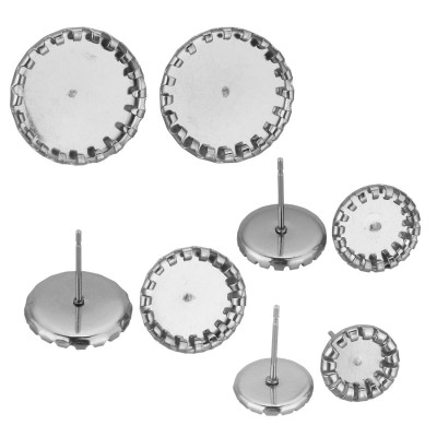 The inner side is 10,5mm with a bowl and decorative edges of surgical steel