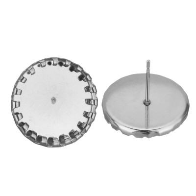 The inner side is 10,5mm with a bowl and decorative edges of surgical steel