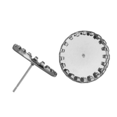 The inner side is 10,5mm with a bowl and decorative edges of surgical steel