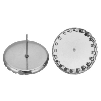 The inner side is 10,5mm with a bowl and decorative edges of surgical steel