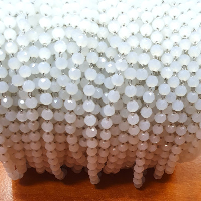 Fine chain with 3.5 mm plastic black balls surgical steel