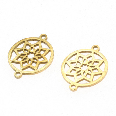 Surgical steel flower connector