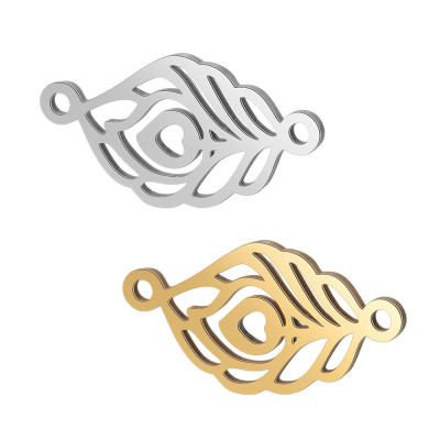 Connector cut leaf from surgical steel two combinations