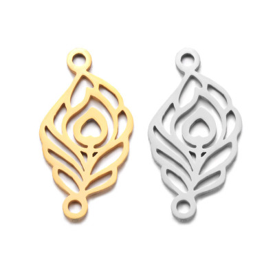 Connector cut leaf from surgical steel two combinations