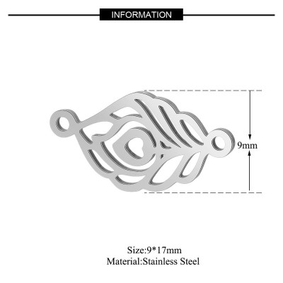 Connector cut leaf from surgical steel two combinations