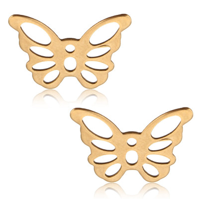 Bow tie connector surgical steel gold galvanization