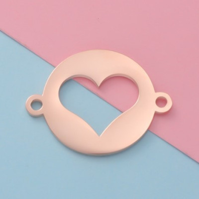 Cut-out heart connector 3 color variants