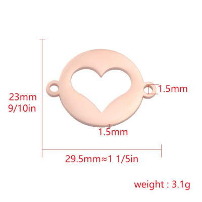 Cut-out heart connector 3 color variants