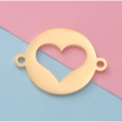 Cut-out heart connector 3 color variants