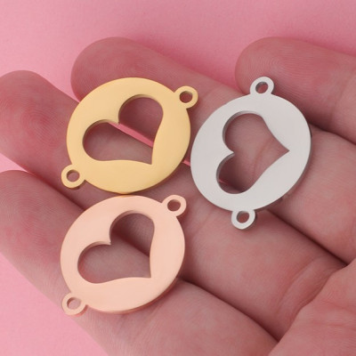 Cut-out heart connector 3 color variants