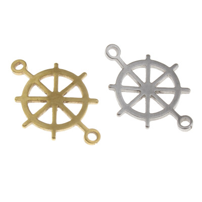 Curved connector rudder 2 color variants surgical steel