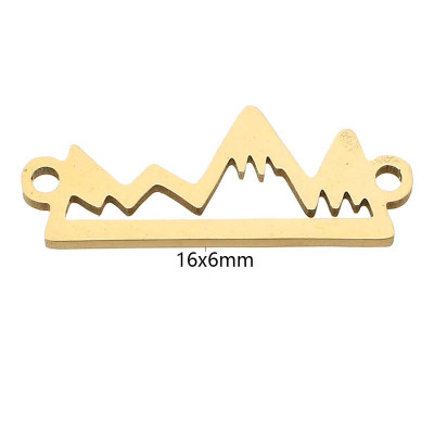 Surgical steel mount connector in two color combinations