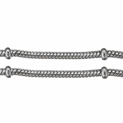 1.2mm thick surgical steel tube with decorative ring