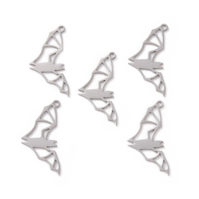 Surgical steel bat pendant