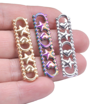 Connector large plate with symbols surgical steel 3 variants