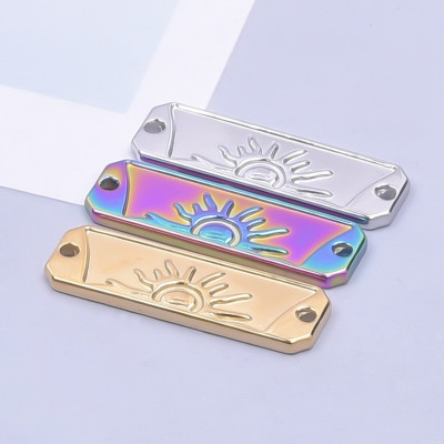 Connector plate with sun, surgical steel, 3 variants