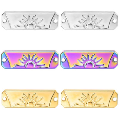 Connector plate with sun, surgical steel, 3 variants