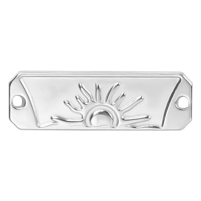 Connector plate with sun, surgical steel, 3 variants