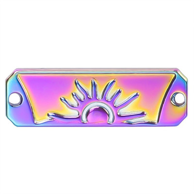 Connector plate with sun, surgical steel, 3 variants