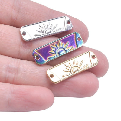 Connector plate with sun, surgical steel, 3 variants