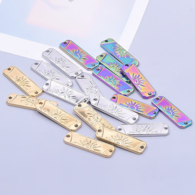 Connector plate with sun, surgical steel, 3 variants