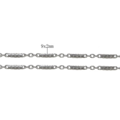 Connector chain 9 x 2mm made of surgical steel
