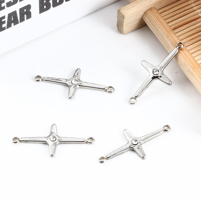 Surgical steel cross connector