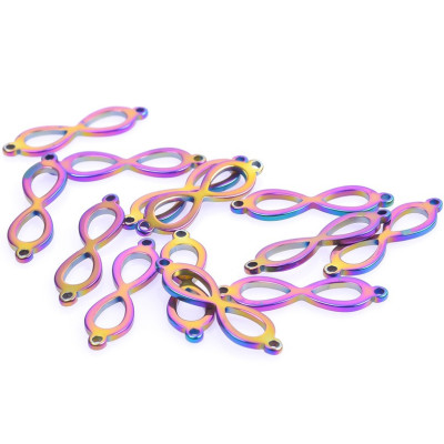 Connector horizontal eight surgical steel