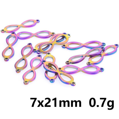 Connector horizontal eight surgical steel