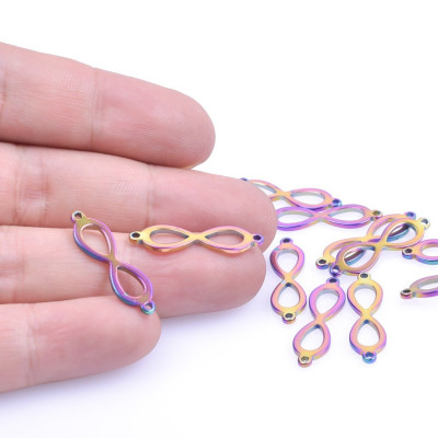 Connector horizontal eight surgical steel