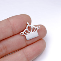 Connector CROWN WITH CROSS surgical steel