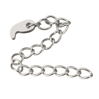 Adjusting chain with decorative stainless steel pendant
