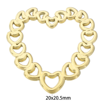 Heart pendant surgical steel 5 color options surgical steel