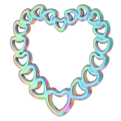 Heart pendant surgical steel 5 color options surgical steel