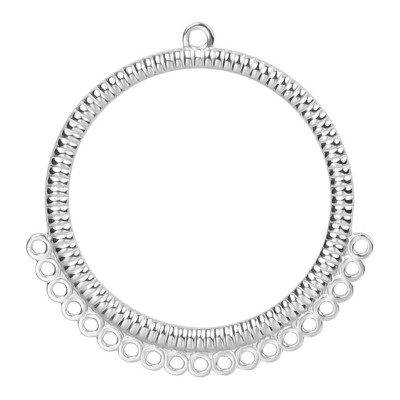 Pendant circle with 19 eyes 3 variants surgical steel