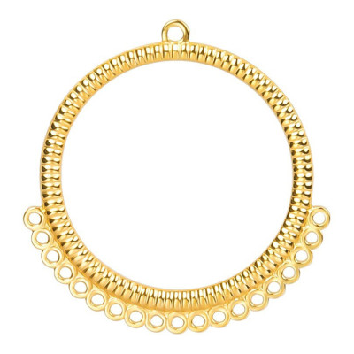 Pendant circle with 19 eyes 3 variants surgical steel