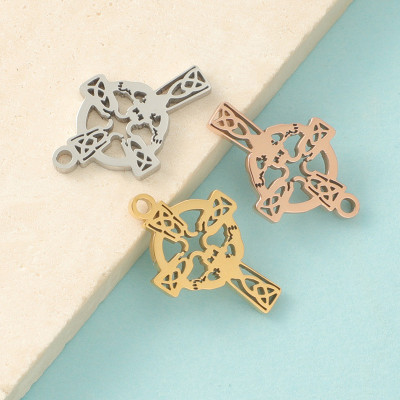 Pendant cross surgical steel three variants