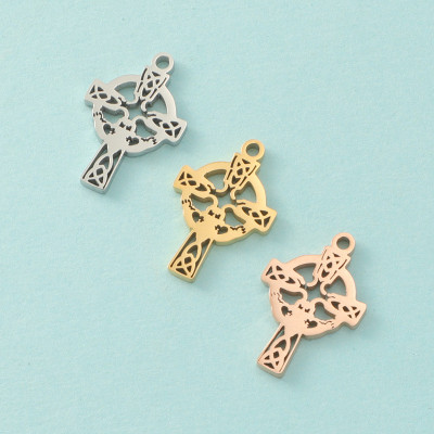Pendant cross surgical steel three variants