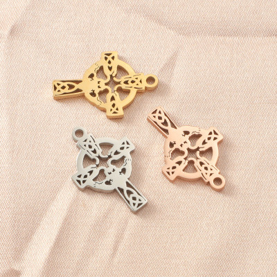 Pendant cross surgical steel three variants