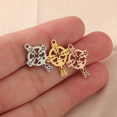 Pendant cross surgical steel three variants